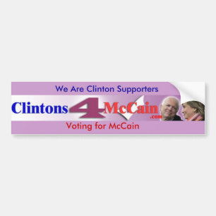 Adesivo Para Carro Autocolante no vidro traseiro de Clintons4McCain