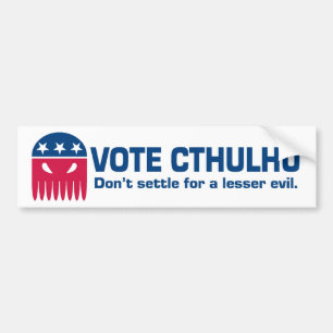 Adesivo Para Carro Autocolante no vidro traseiro de Cthulhu do voto