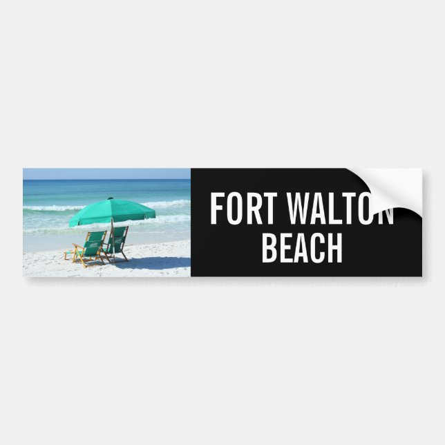 Adesivo Para Carro Autocolante no vidro traseiro de Fort Walton Beach (Frente)