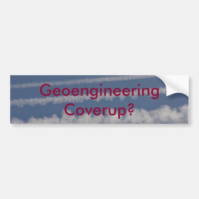 Adesivo Para Carro Autocolante no vidro traseiro de Geoengineering e (Frente)
