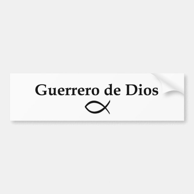 Adesivo Para Carro Autocolante no vidro traseiro de Guerrero de Dios (Frente)
