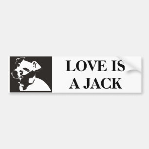 Adesivo Para Carro Autocolante no vidro traseiro de Jack Russell