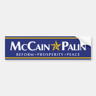 Adesivo Para Carro Autocolante no vidro traseiro de McCain-Palin