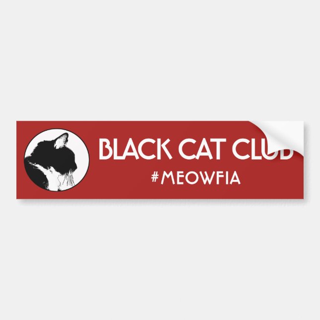 Adesivo Para Carro Autocolante no vidro traseiro de Meowfia do clube (Frente)