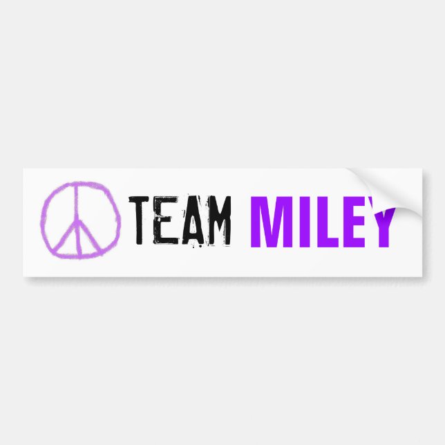 Adesivo Para Carro Autocolante no vidro traseiro de Miley da equipe (Frente)