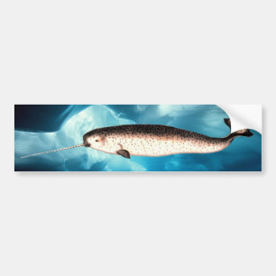 Adesivo Para Carro Autocolante no vidro traseiro de Narwhal