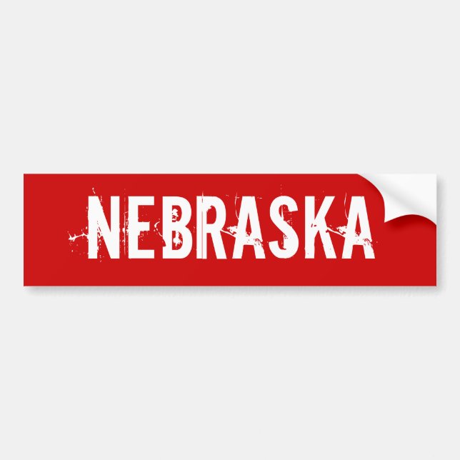 Adesivo Para Carro Autocolante no vidro traseiro de Nebraska (Frente)