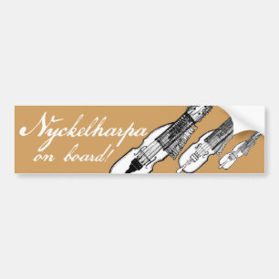 Adesivo Para Carro Autocolante no vidro traseiro de Nyckelharpa