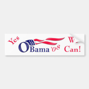 Adesivo Para Carro Autocolante no vidro traseiro de Obama '08