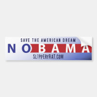 Autocolante no vidro traseiro de Obama "Nobama"