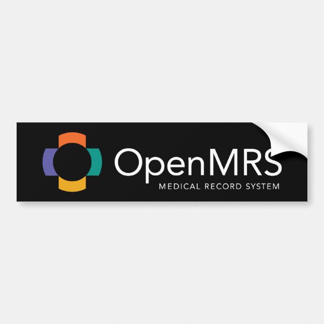 Adesivo Para Carro Autocolante no vidro traseiro de OpenMRS - preto (Frente)