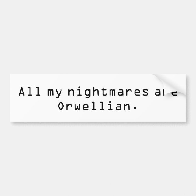 Adesivo Para Carro Autocolante no vidro traseiro de Orwellian (Frente)