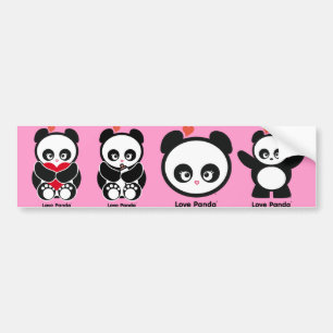 Adesivo Para Carro Autocolante no vidro traseiro de Panda® do amor