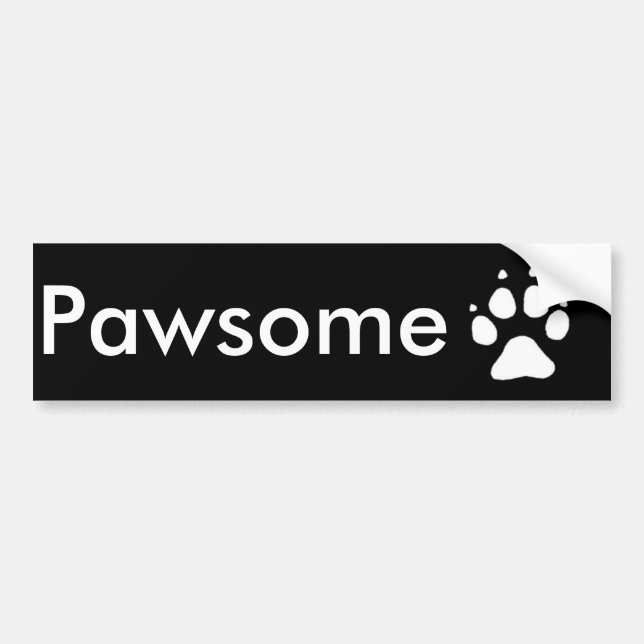 Adesivo Para Carro Autocolante no vidro traseiro de Pawsome (Frente)