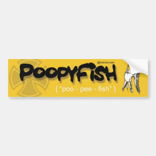 Adesivo Para Carro Autocolante no vidro traseiro de Poopyfish