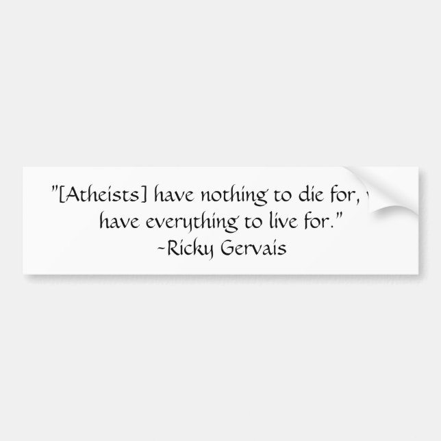 Adesivo Para Carro Autocolante no vidro traseiro de Ricky Gervais (Frente)