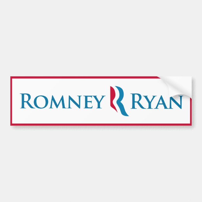 Adesivo Para Carro Autocolante no vidro traseiro de Romney Ryan (Frente)