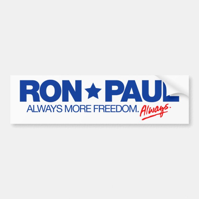Adesivo Para Carro Autocolante no vidro traseiro de Ron Paul (Frente)