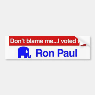Adesivo Para Carro Autocolante no vidro traseiro de Ron Paul