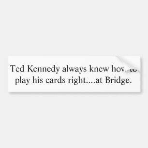 Adesivo Para Carro Autocolante no vidro traseiro de Ted Kennedy