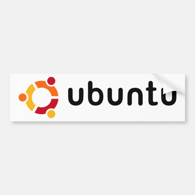 Adesivo Para Carro Autocolante no vidro traseiro de Ubuntu (Frente)