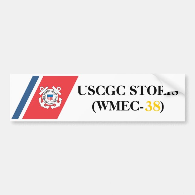 Adesivo Para Carro Autocolante no vidro traseiro de USCGC STORIS (Frente)