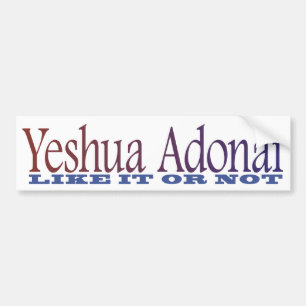 Adesivo Para Carro Autocolante no vidro traseiro de Yeshua Adonai