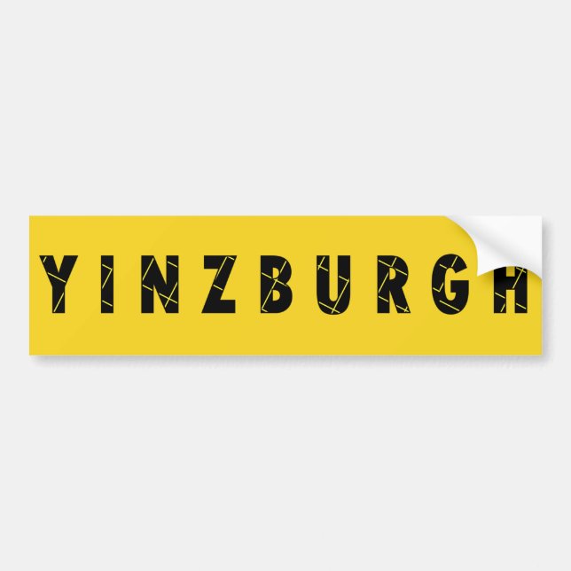 Adesivo Para Carro Autocolante no vidro traseiro de Yinzburgh (Frente)