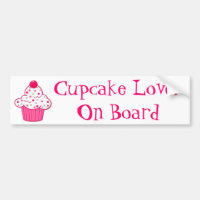 Autocolante no vidro traseiro do amante do cupcake