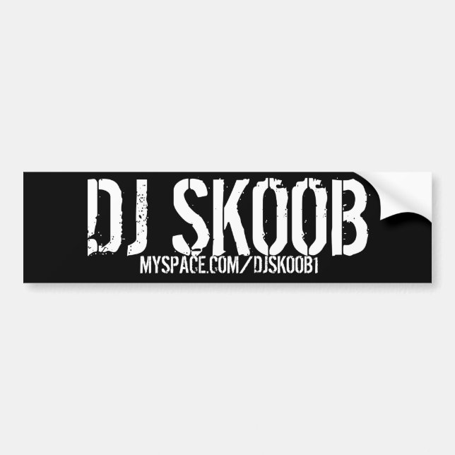 ADESIVO PARA CARRO AUTOCOLANTE NO VIDRO TRASEIRO DO DJ SKOOB (Frente)