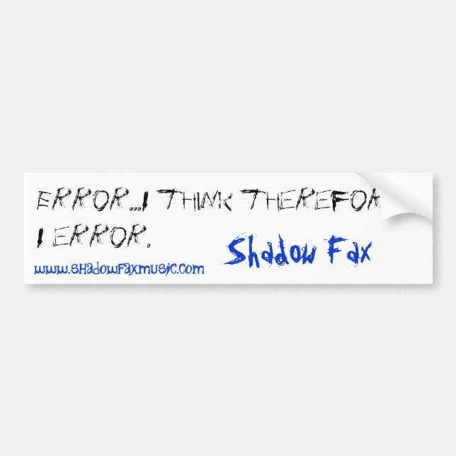 Adesivo Para Carro autocolante no vidro traseiro do erro (Frente)