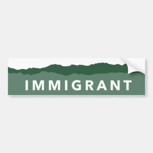 Adesivo Para Carro Autocolante no vidro traseiro do imigrante de