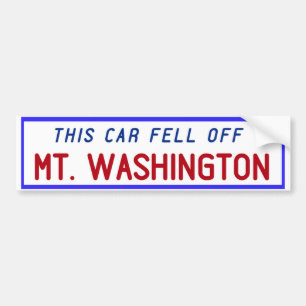 Adesivo Para Carro Autocolante no vidro traseiro do Mt. Washington