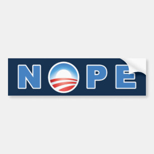 Adesivo Para Carro Autocolante no vidro traseiro do Nope de Obama