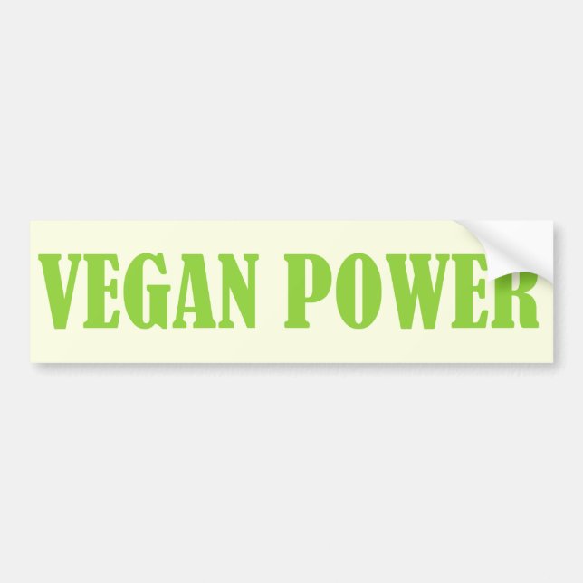 Adesivo Para Carro Autocolante no vidro traseiro do PODER do VEGAN (Frente)