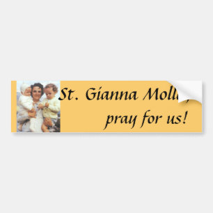 Adesivo Para Carro Autocolante no vidro traseiro do St. Gianna Molla