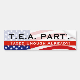 Adesivo Para Carro Autocolante no vidro traseiro do tea party; Taxado