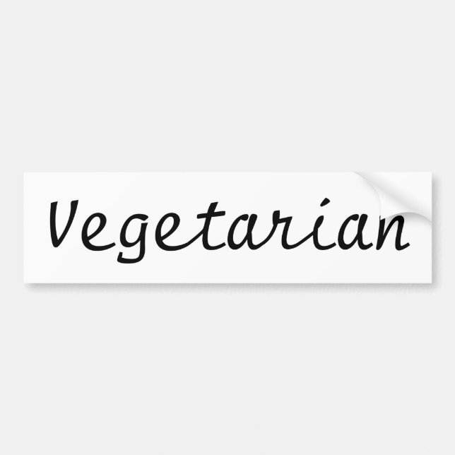 Adesivo Para Carro Autocolante no vidro traseiro do vegetariano (Frente)