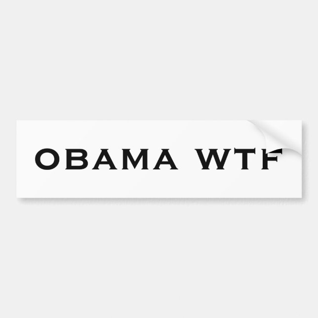 Adesivo Para Carro autocolante no vidro traseiro do wtf de obama (Frente)