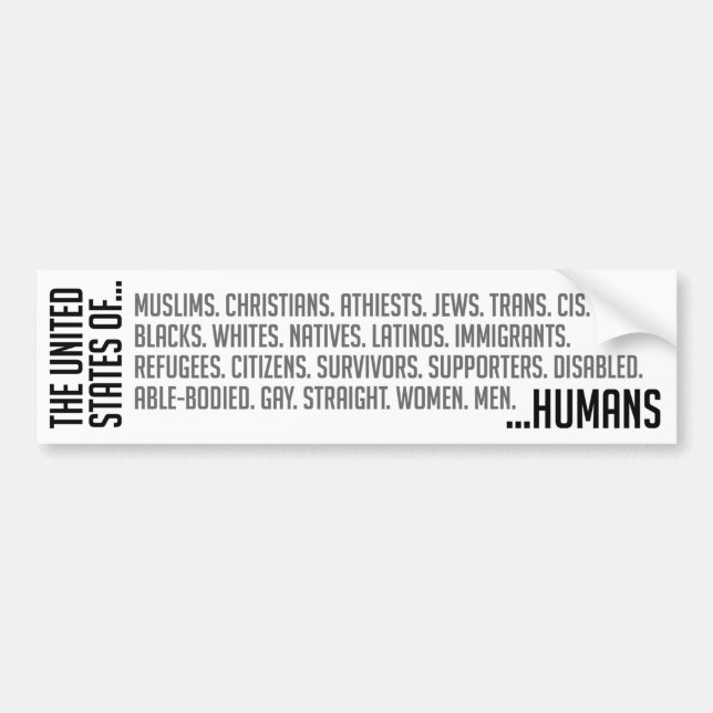 Adesivo Para Carro Autocolante no vidro traseiro dos Estados Unidos (Frente)