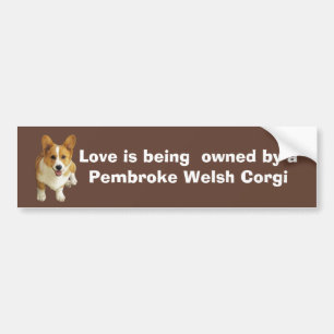 Adesivo Para Carro Autocolante no vidro traseiro feliz do Corgi de