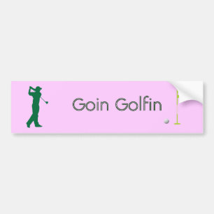 Adesivo Para Carro Autocolante no vidro traseiro golfing decorativo