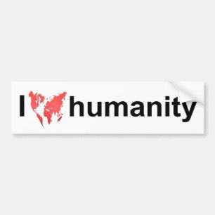 Adesivo Para Carro Autocolante no vidro traseiro - humanidade do amor