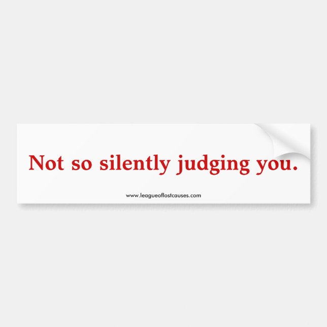 Adesivo Para Carro Autocolante no vidro traseiro "Judgmental" (Frente)