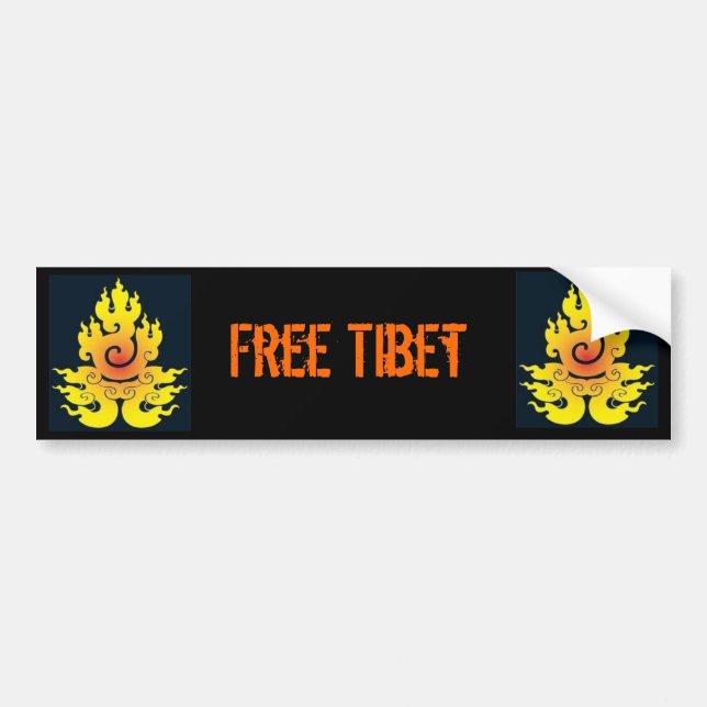 Adesivo Para Carro Autocolante no vidro traseiro livre de Tibet (Frente)