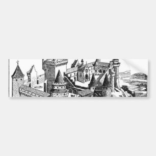 Adesivo Para Carro Autocolante no vidro traseiro medieval do castelo