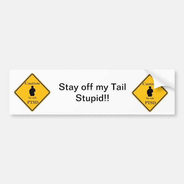 Adesivo Para Carro Autocolante no vidro traseiro militar de "PTSD" (Frente)