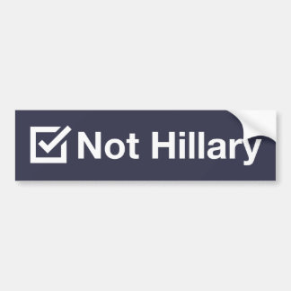 Adesivo Para Carro "Autocolante no vidro traseiro não de Hillary"