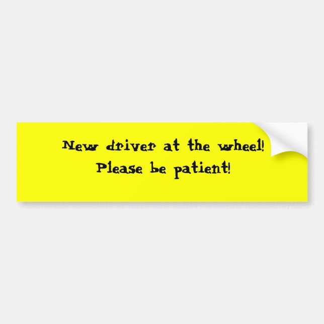 Adesivo Para Carro Autocolante no vidro traseiro novo do motorista (Frente)