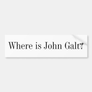 Adesivo Para Carro Autocolante no vidro traseiro - onde é John Galt?
